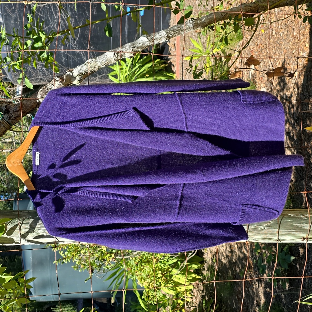 SUSS Women's Purple Cashmere Open Wrap Cardigan (sz12?)